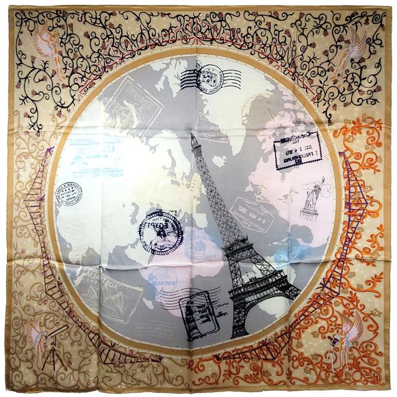 NWT Genuine 100% Mulberry Silk Satin Scarf 42"x42" Large Square Shawl 59741 - Picture 10 of 10